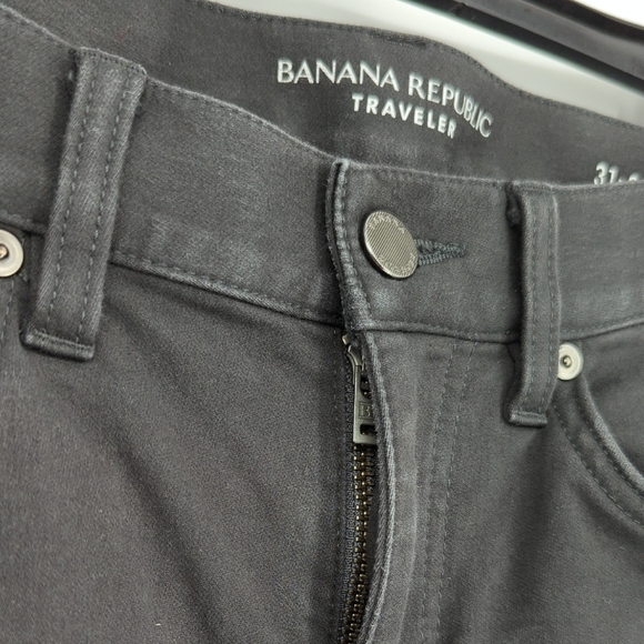Banana Republic Traveler Slim Leg Pant Gray 31/34 preppy Business casual office - Picture 6 of 9